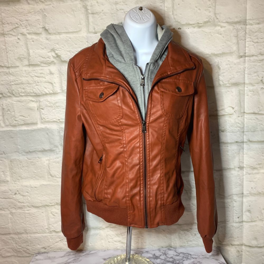 Ci Sono By Cavalini Brown Jacket Sweatshirt Medium